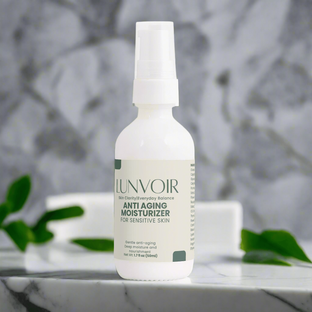 Anti-Aging Moisturizer by Lunvoir | Sensitive Skin Formula with Ceramides, Bakuchiol & Botanicals for Hydration