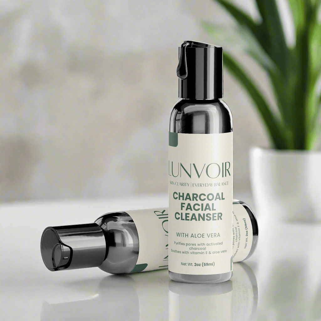 Charcoal Facial Cleanser – Daily Detox & Refresh – Natural Skincare by Lunvoir LLC | Hydration, Glow & Nourishment