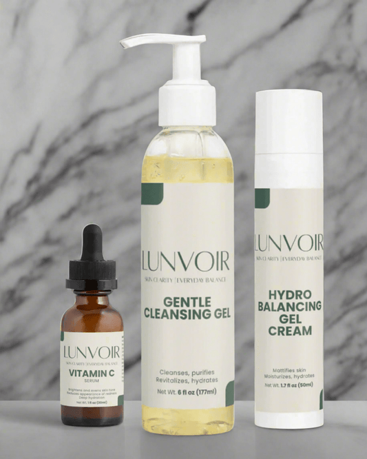 Lunvoir Starter Kit – 3 Piece Skincare System – Natural Skincare by Lunvoir LLC | Hydration, Glow & Nourishment