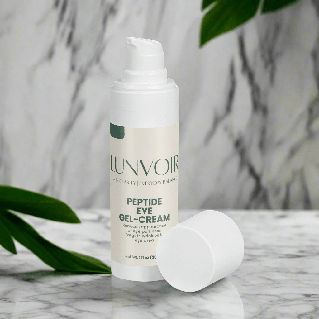 Peptide Eye Gel-Cream with Hyaluronic Acid – Reduce Puffiness, Hydrate & Brighten Under Eyes | Lunvoir