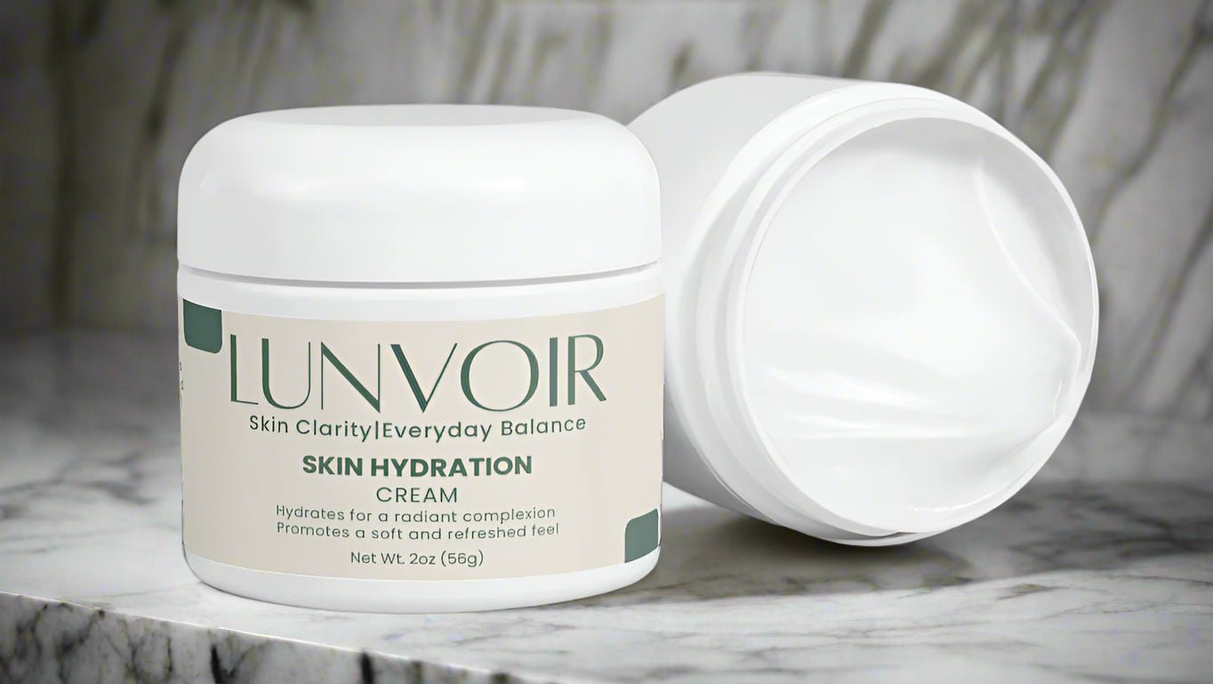 Skin Hydration Cream Daily Moisturizer with Hyaluronic Acid & Vitamin E by Lunvoir Natural Skincare for Dry & Sensitive Skin