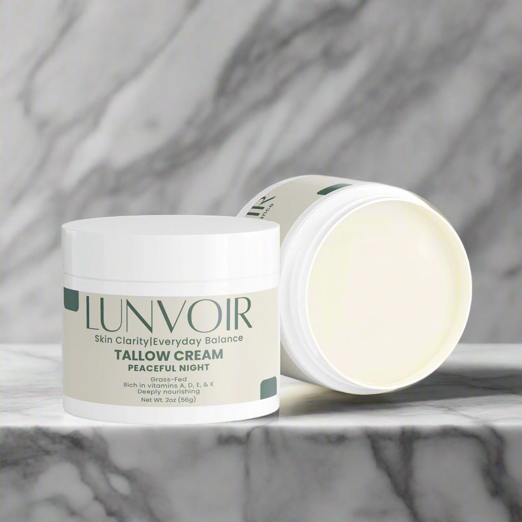 Lunvoir Tallow Cream Peaceful Night – calming hydration with fir needle and lavender essential oils